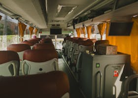 Interior of Bus with Toilet