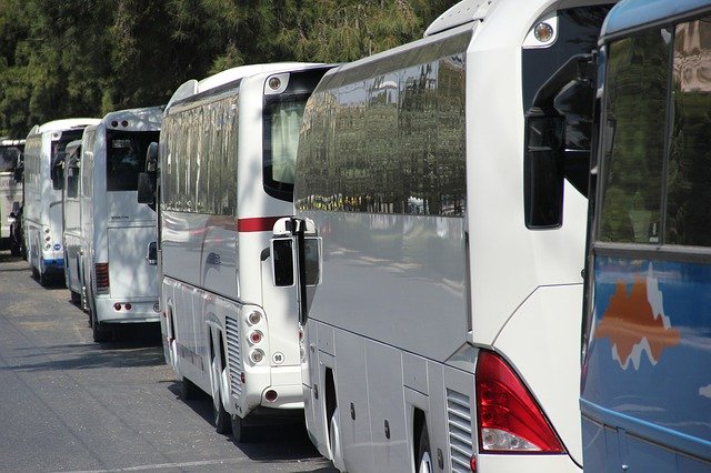 bus parking lot