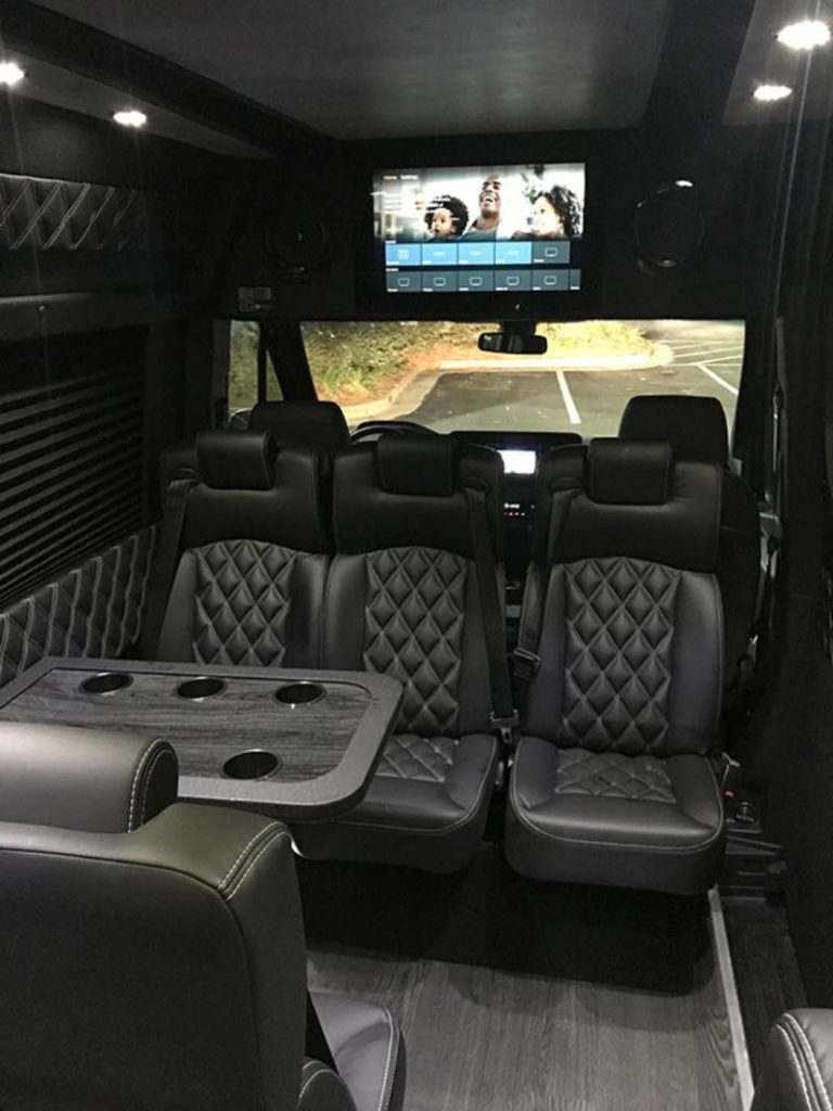 limo bus rental inside