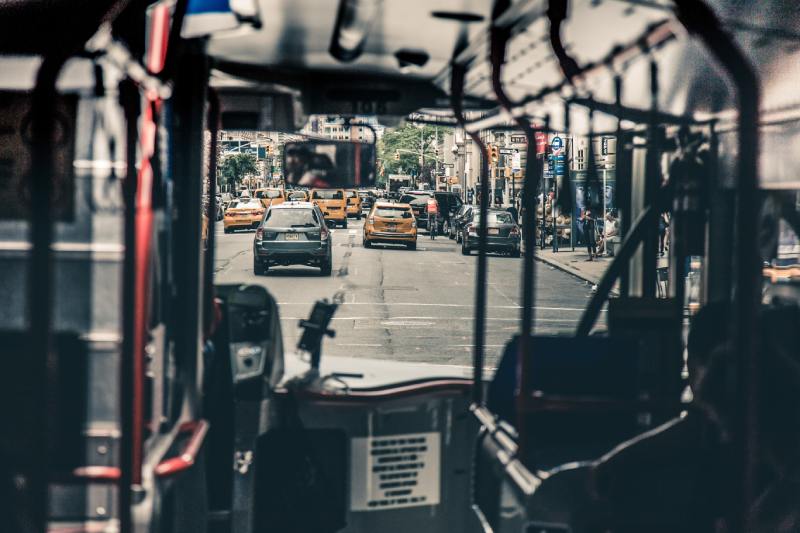 inside a bus