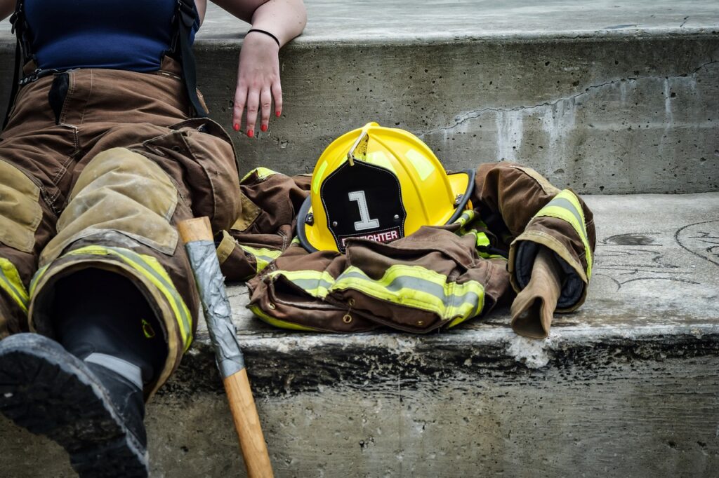 career, firefighter, relaxing